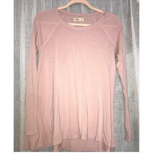 Hollister Light Pink Long Sleeve Shirt
